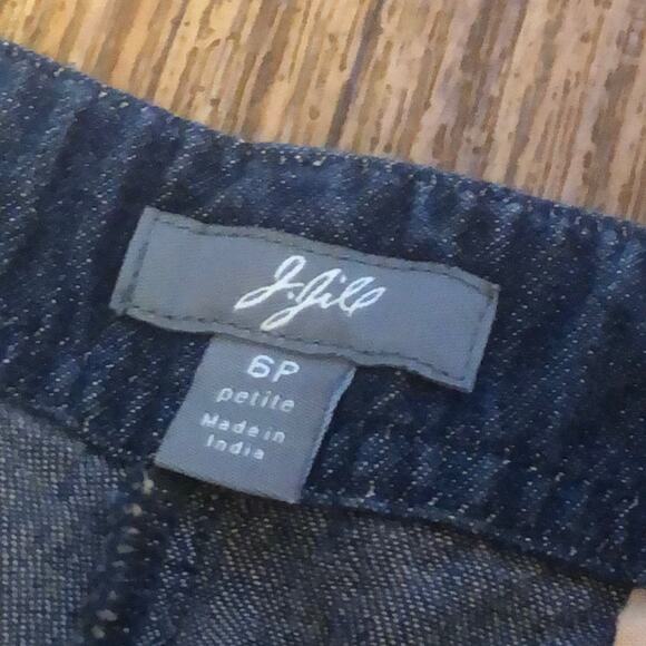 J. Jill Blue Tie Front Denim Trouser Pant Jeans Size 6P (Petite 6) - Picture 10 of 10